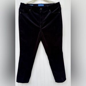 Talbots Black Corduroy Pants High Rise‎ Straight Leg 10P